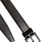 Dolce & Gabbana Black Leather Classic Metal Logo Buckle Belt