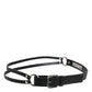 Dolce & Gabbana Black Leather Classic Metal Logo Buckle Belt