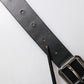 Dolce & Gabbana Black Leather Classic Metal Logo Buckle Belt
