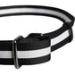 Dolce & Gabbana Black Yellow Logo Striped Metal Buckle Belt