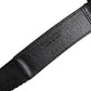 Dolce & Gabbana Black White Printed Metal Logo Buckle Belt