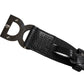 Dolce & Gabbana Black White Printed Metal Logo Buckle Belt