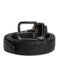 Dolce & Gabbana Black Calf Leather Classic Metal Buckle Belt