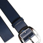 Dolce & Gabbana Blue Calf Leather Classic Metal Buckle Belt