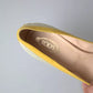 Tod's Yellow Off White Peep Toe Heels Pumps Shoes