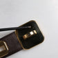 Dolce & Gabbana Dark Brown Leather Gold Rotating Buckle Belt