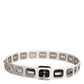 Dolce & Gabbana White Leather Gold Tone Rotating Buckle Belt
