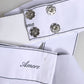 Dolce & Gabbana White Waist Ribbon Wide Bow Logo Belt
