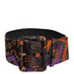 Dolce & Gabbana Multicolor Floral Jacquard Lurex Wide Waist Buckle Belt