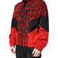 Dolce & Gabbana Red Leopard Nylon Bomber Full Zip Jacket
