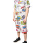 Dolce & Gabbana White Cartoon Print Cotton Men Pajama Set Sleepwear