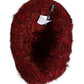 Dolce & Gabbana Red Viscose Tinsel Wide Brim Bucket Hat