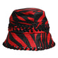 Dolce & Gabbana Black Red Stripe Polyester Wide Brim Bucket Hat