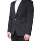 Dolce & Gabbana Dark Blue Cotton Men Jacket Coat Suit Blazer