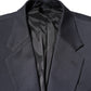 Dolce & Gabbana Dark Blue Cotton Men Jacket Coat Suit Blazer