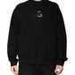 Dolce & Gabbana Black Cotton DG Crew Neck Pullover Sweater