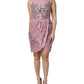 Dolce & Gabbana Pink Floral Lace Sleeveless Sheath Dress