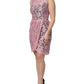 Dolce & Gabbana Pink Floral Lace Sleeveless Sheath Dress