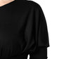Dolce & Gabbana Black Wool Long Sleeves Sheath Midi Dress