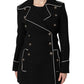 Dolce & Gabbana Black Wool Double Breasted Blazer Jacket