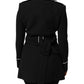 Dolce & Gabbana Black Wool Double Breasted Blazer Jacket