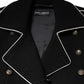 Dolce & Gabbana Black Wool Double Breasted Blazer Jacket