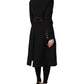 Dolce & Gabbana Black Wool Single Breasted Trench Coat Jacket