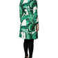 Dolce & Gabbana Multicolor Leaf Print Embellished Trenchcoat Jacket