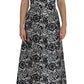 Dolce & Gabbana Elegant Silk Lace Corset Maxi Dress