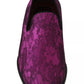 Dolce & Gabbana Purple Jacquard Loafers Dress Formal Shoes