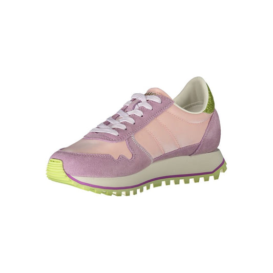 Blauer Rosa Poliuretano Donna Sneaker