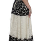 Dolce & Gabbana Elegant Floral Lace Cap Sleeve Maxi Dress