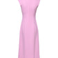 Dolce & Gabbana Pink Wool Sleeveless Sheath Midi Dress