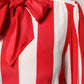 Dolce & Gabbana Red White Stripes Ascot Collar Blouse Top