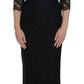 Dolce & Gabbana Elegant Black Floral Lace Maxi Dress