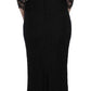 Dolce & Gabbana Elegant Black Floral Lace Maxi Dress