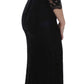 Dolce & Gabbana Elegant Black Floral Lace Maxi Dress