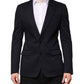 Dolce & Gabbana Dark Blue TAORMINA Cotton Blazer Suit Jacket