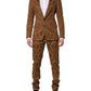 Dolce & Gabbana Brown Floral Jacquard SICILIA 2 Piece Suit