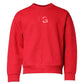 Dolce & Gabbana Red Embossed Logo Cotton Crew Neck Sweater
