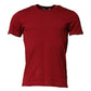 Dolce & Gabbana Red Cotton Short Sleeves Crew Neck T-shirt