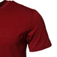 Dolce & Gabbana Red Cotton Short Sleeves Crew Neck T-shirt