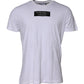 Dolce & Gabbana White Cotton Logo Patch Crew Neck T-shirt