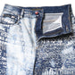 Dolce & Gabbana Blue Washed Print High Waist Denim Jeans