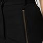 Dolce & Gabbana Black Wool High Waist Zipper Tapered Pants