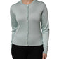 Dolce & Gabbana Light Green Silk Button Down Cardigan Sweater