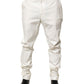 Dolce & Gabbana White Nylon Tapered Dress Men Pants