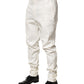 Dolce & Gabbana White Nylon Tapered Dress Men Pants