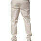 Dolce & Gabbana White Cotton Dress Slim Formal Pants