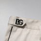 Dolce & Gabbana White Cotton Dress Slim Formal Pants